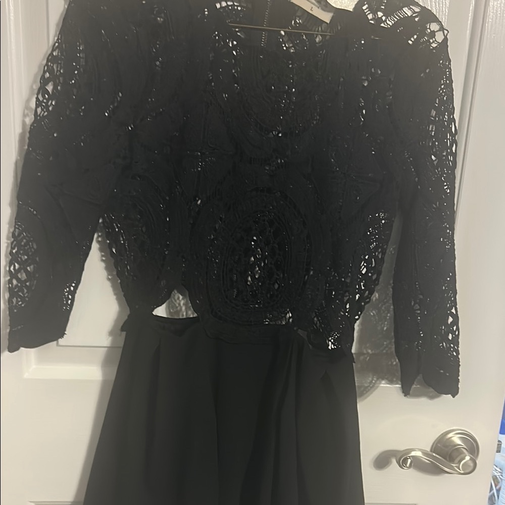 Elegant Black Lace Dress